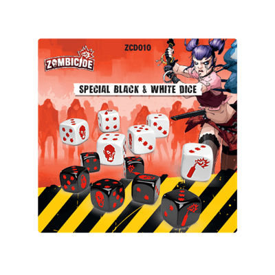 Zombicide: Black and White Dice Pack - Boardlandia
