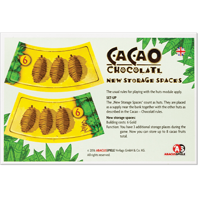 Cacao: New Storage Places Mini Expansion - Boardlandia